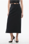 Dior Wool Blend A-line Longuette With Side Splits
