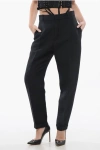 Dior Wool Blend Cigarette Pants With Pleats