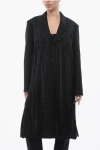 Dior Wool Blend Manteau Coat With Fringes