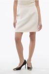 Dior Wool Blend Pencil Skirt With Side Decorations