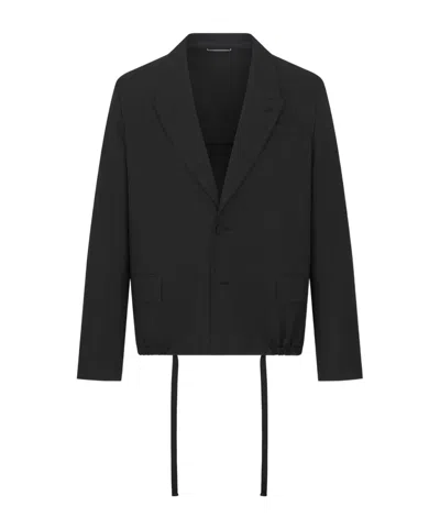 Dior Wool Blended Suit Jacket In Black