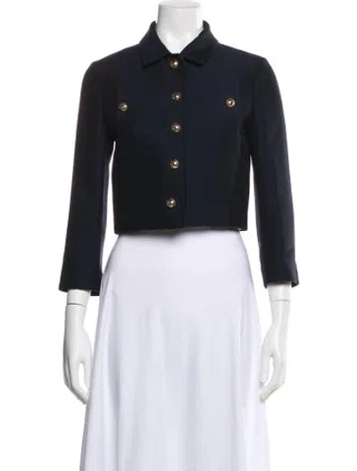 Pre-owned Dior Wool Bolero In Blue