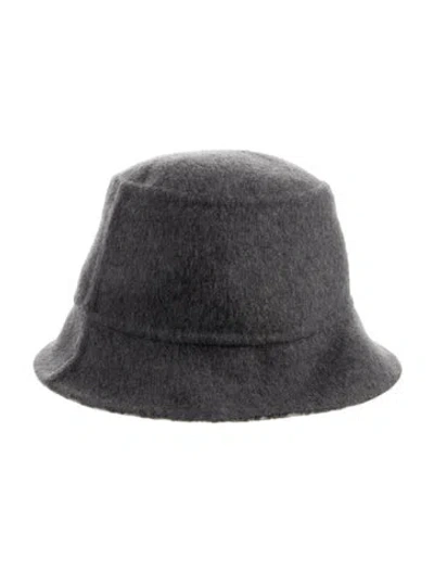 Pre-owned Dior Wool Bucket Hat In Gray