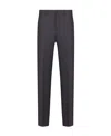 Dior Wool Button Casual Pants In Black