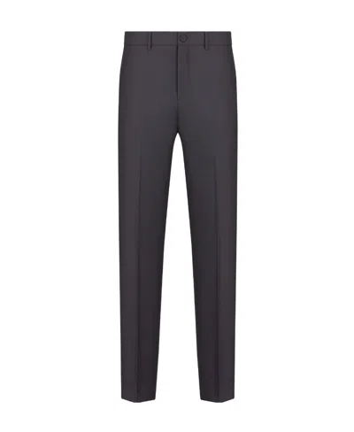 Dior Wool Button Casual Pants In Black
