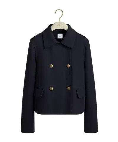 Dior Wool Coat In Black