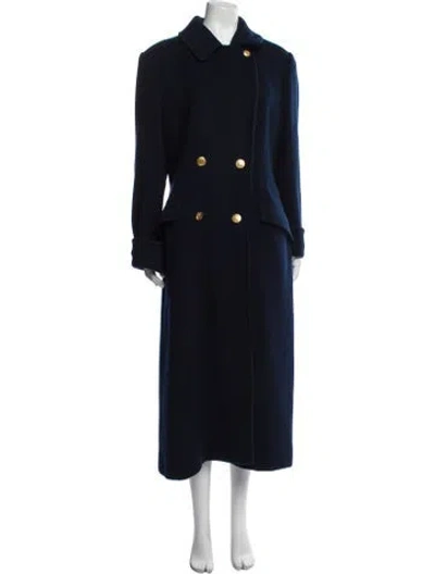 Pre-owned Dior Wool Coat In Blue
