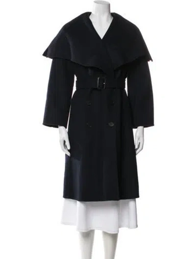 Pre-owned Dior Wool Coat In Blue