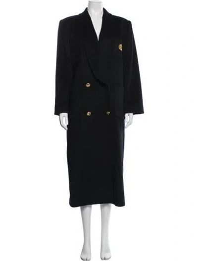 Pre-owned Dior Wool Coat In Blue