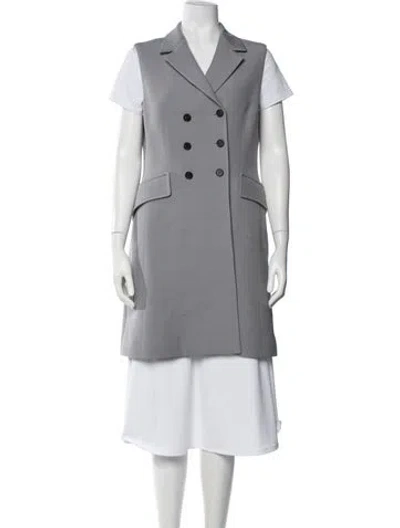 Pre-owned Dior Wool Coat In Grey