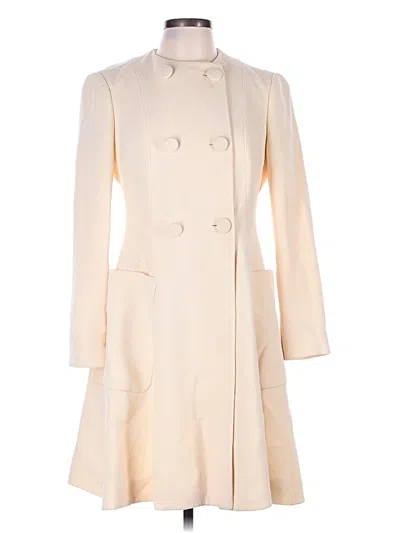 Pre-owned Dior Wool Coat In Ivory