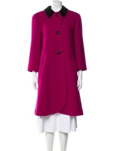 Pre-owned Dior Wool Coat In Pink