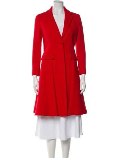 Pre-owned Dior Wool Coat In Red