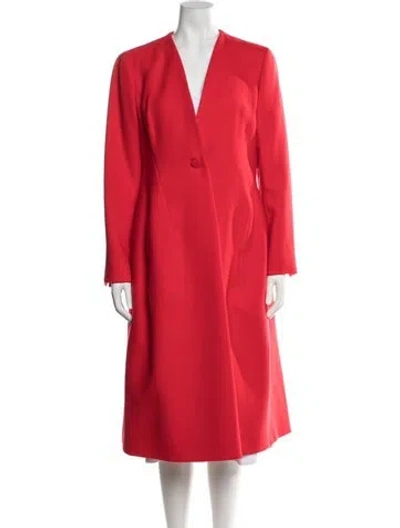 Pre-owned Dior Wool Coat In Red