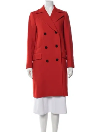 Pre-owned Dior Wool Coat In Red
