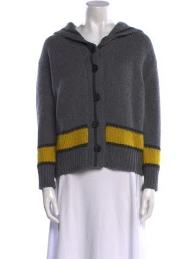 Pre-owned Dior Wool Colorblock Pattern Sweater In Gray