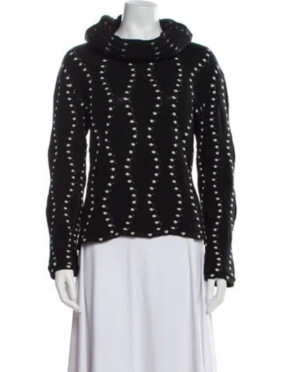 Pre-owned Dior Wool Cowl Neck Sweater In Black