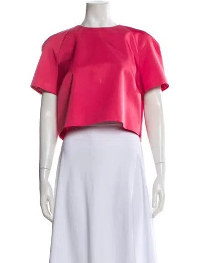 Pre-owned Dior Wool Crew Neck Crop Top In Pink