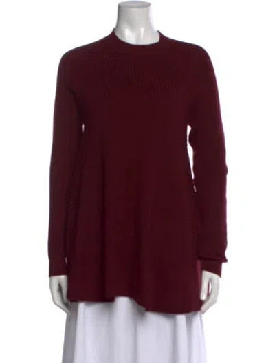 Pre-owned Dior Wool Crew Neck Sweater In Burgundy