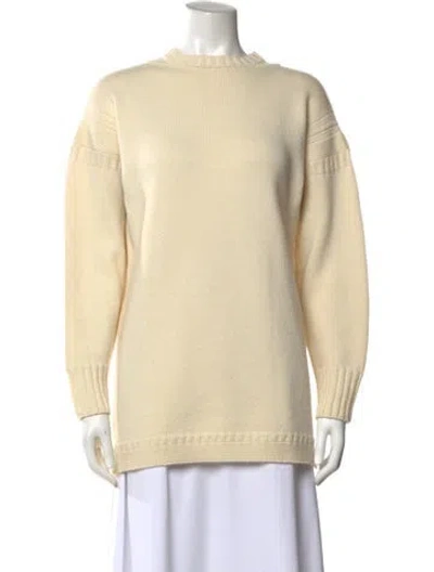 Pre-owned Dior Wool Crew Neck Sweater In Neutral
