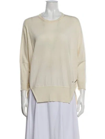 Pre-owned Dior Wool Crew Neck Sweater In Neutral