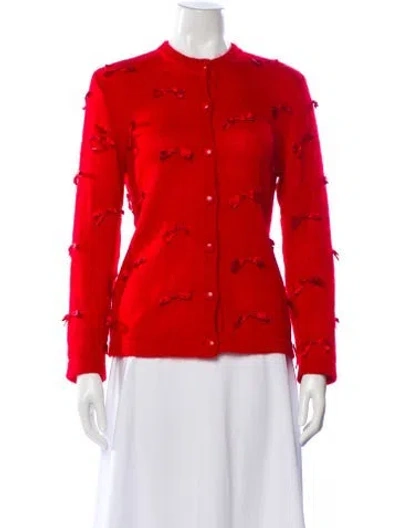 Pre-owned Dior Wool Crew Neck Sweater In Red