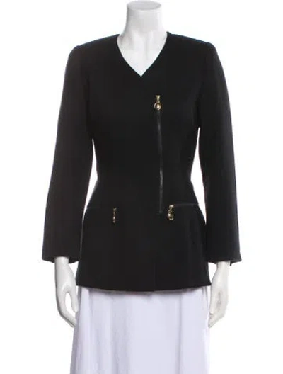 Pre-owned Dior Wool Evening Jacket In Blue