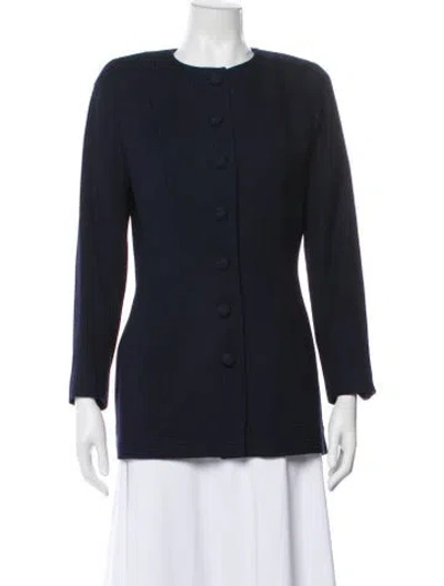 Pre-owned Dior Wool Evening Jacket In Blue