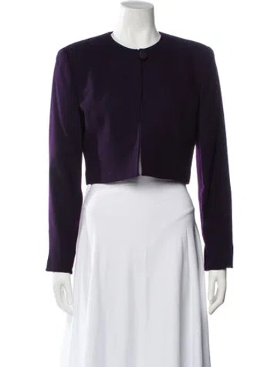 Pre-owned Dior Wool Evening Jacket In Purple