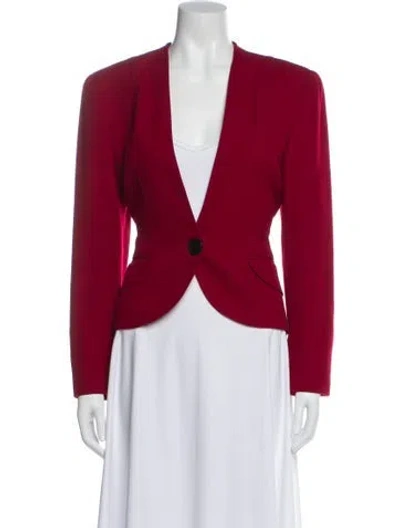 Pre-owned Dior Wool Evening Jacket In Red