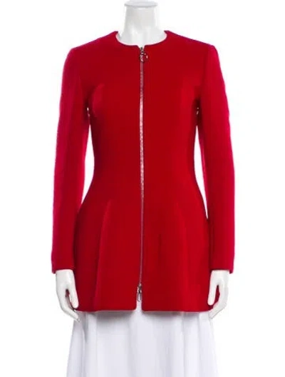 Pre-owned Dior Wool Evening Jacket In Red