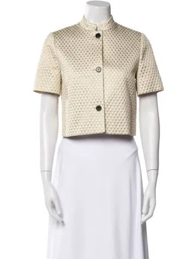 Pre-owned Dior Wool Evening Jacket In White