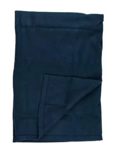 Pre-owned Dior Wool Fleece Blanket In Blue