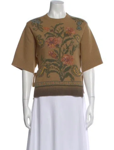 Pre-owned Dior Wool Floral Print Sweater In Neutral