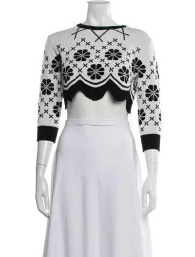 Pre-owned Dior Wool Floral Print Sweater In Neutral