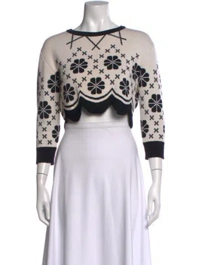 Pre-owned Dior Wool Floral Print Sweater In Neutrals
