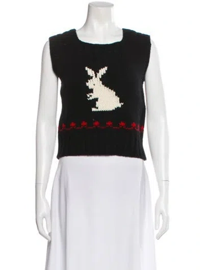 Pre-owned Dior Wool Graphic Print Sweater In Black