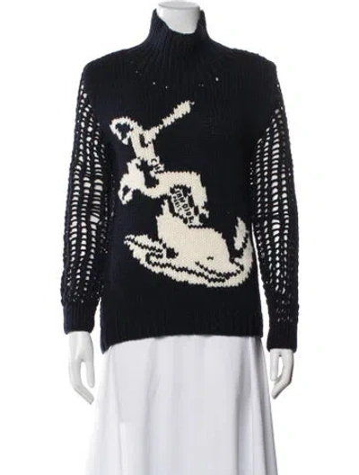 Pre-owned Dior Wool Graphic Print Sweater In Black
