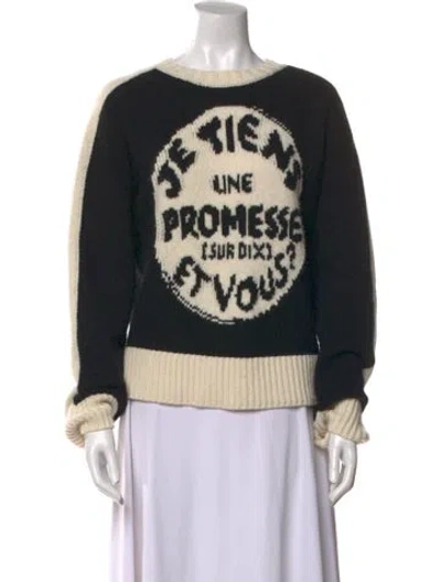 Pre-owned Dior Wool Graphic Print Sweater In Neutral
