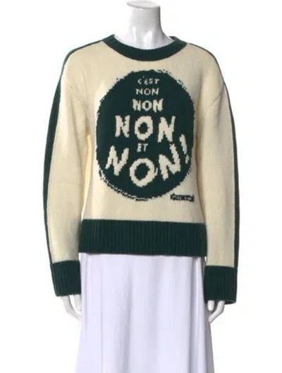 Pre-owned Dior Wool Graphic Print Sweater In Neutral