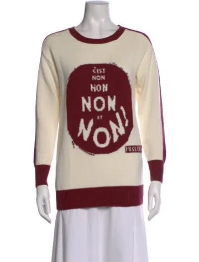 Pre-owned Dior Wool Graphic Print Sweater In Neutral
