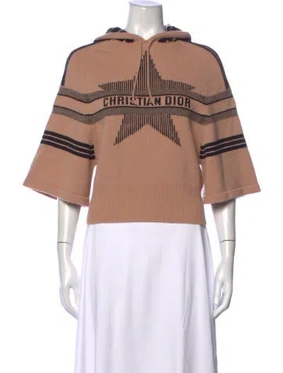Pre-owned Dior Wool Graphic Print Sweater In Neutrals