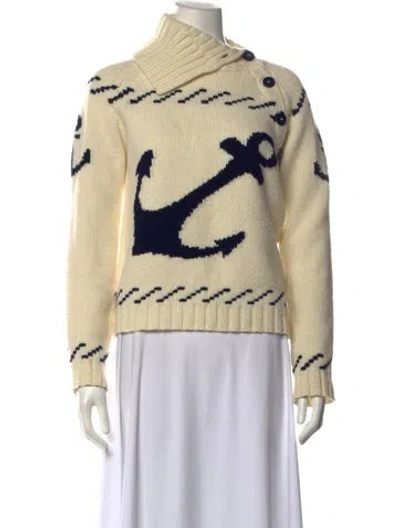 Pre-owned Dior Wool Graphic Print Sweater In Neutrals