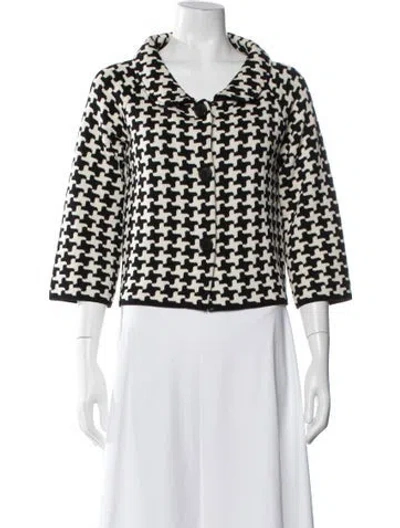 Pre-owned Dior Wool Houndstooth Print Sweater In Multi