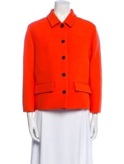 Pre-owned Dior Wool Jacket In Orange