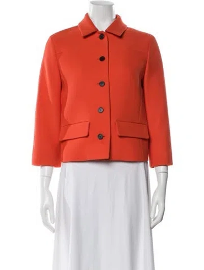 Pre-owned Dior Wool Jacket In Orange