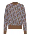 Dior Wool Jacquard Sweater In Multicolor