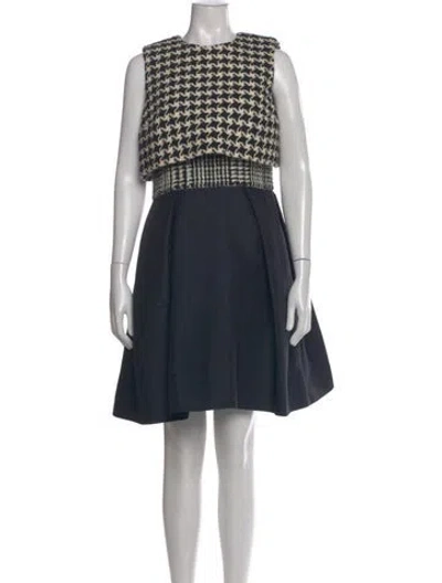 Pre-owned Dior Wool Knee-length Dress In Black