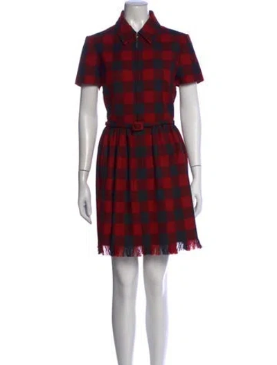 Pre-owned Dior Wool Knee-length Dress In Multi