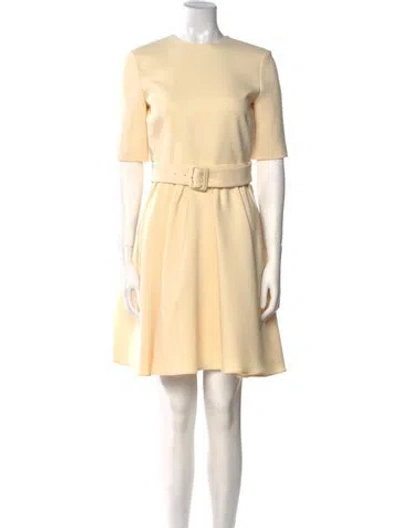Pre-owned Dior Wool Knee-length Dress In Neutral